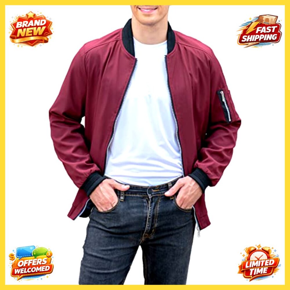 Slim Fit Lightweight Softshell Flight Bomber Jack… - image 2